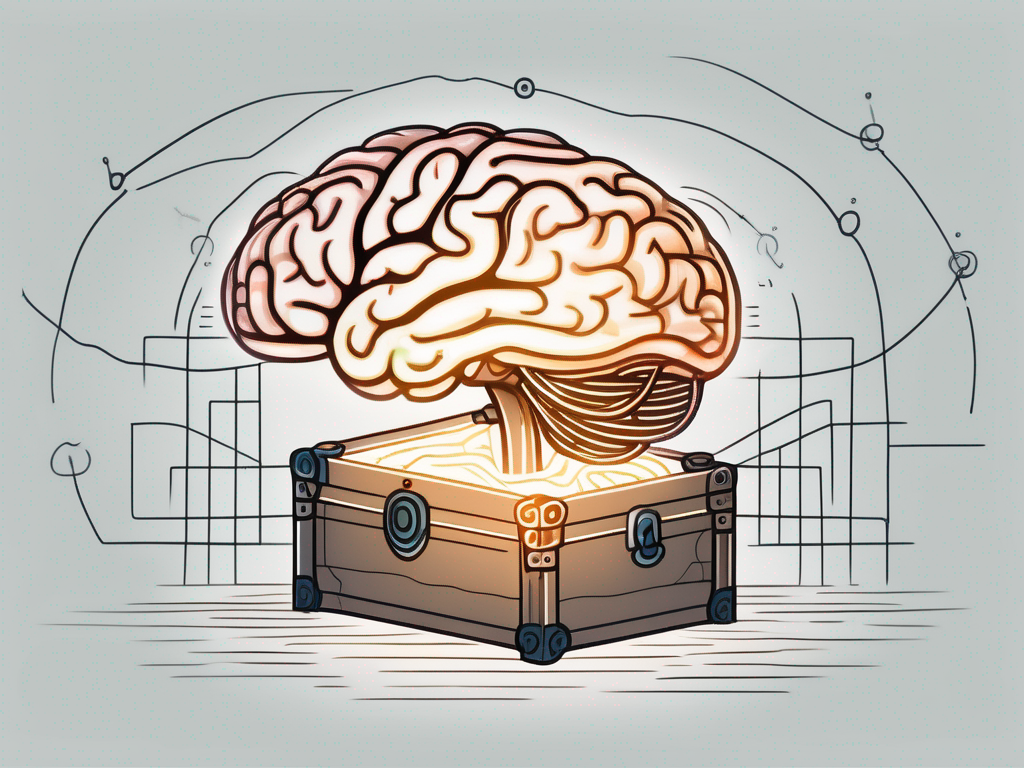 A brain being unlocked like a treasure chest